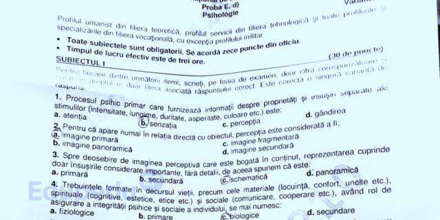 ### BAC 2025 - Subiecte Psihologie: Cum s-au descurcat absolvenții la examenul de bacalaureat