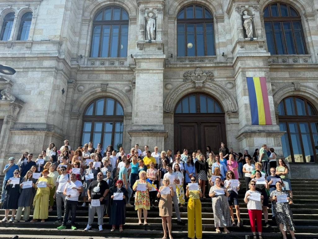 Protest în fața Curții de Apel București. Foto: Sindicatul grefierilor
