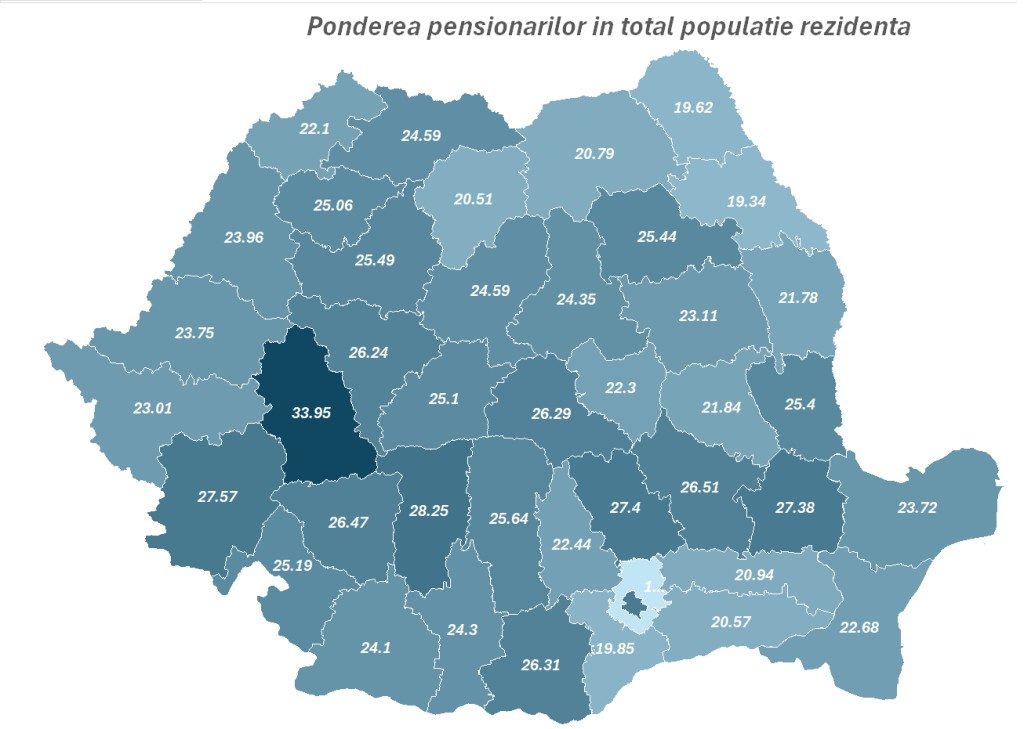 Dacă am aduna toți pensionarii cu vârsta mai mică de 65 de ani am putea popula cel mai mare județ din țară 1 ponderepensionari