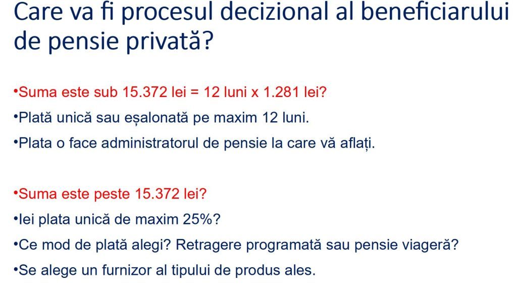Cum se vor plăti pensiile private: „Vârful de plăți este estimat în 15 ani. Putem face față plăților”- Explicațiile administratorilor de fonduri 1 tipuri de plata Pilon 2