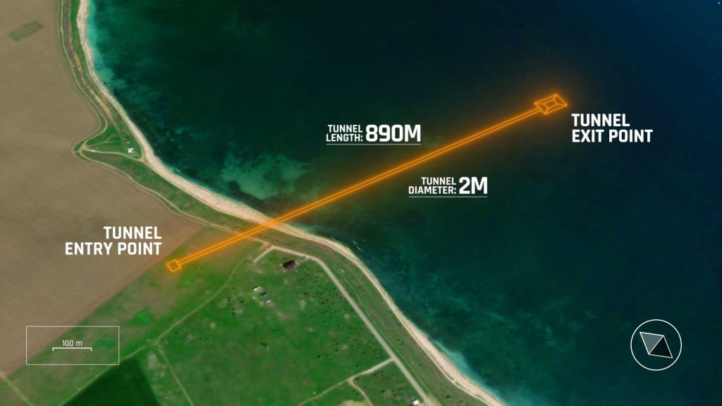 Traseul microtunelului. Sursa: OMV Petrom