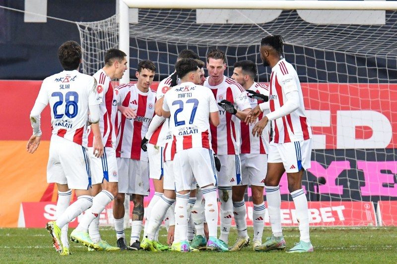 Oțelul Galați triumfă în fața Metaloglobus cu un scor zdrobitor de 4-0