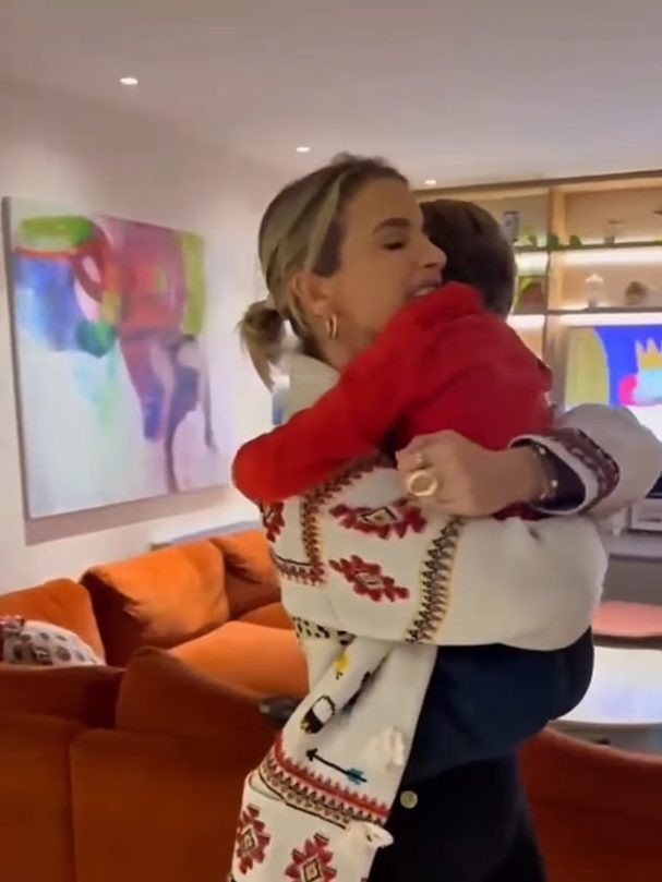 Vogue shared a sweet video of her reunion with the tots