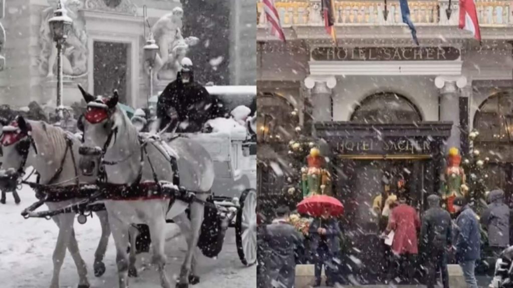Crăciunul de poveste la Viena: Orașul austriac a avut parte de primul Crăciun alb după aproape trei decenii