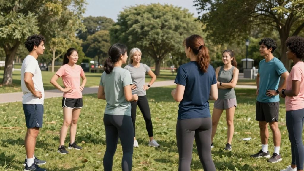 Oameni activi în aer liber, comunitate sănătoasă, tendințe noi.