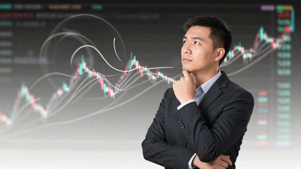 Persoană analizând riscuri financiare și decizii.