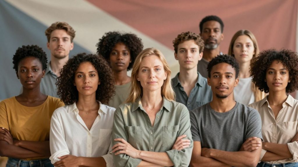 Cetățeni uniți privind spre viitor cu speranță.