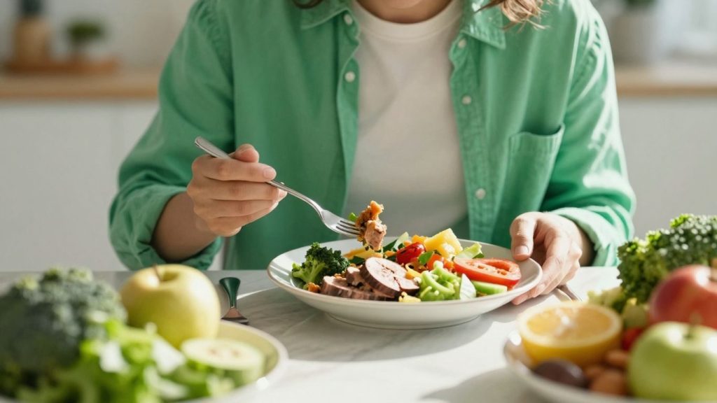 Vedete adoptând obiceiuri alimentare sănătoase și echilibrate.