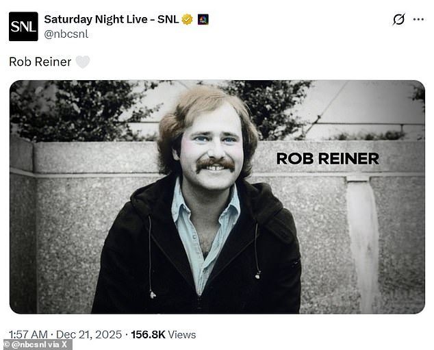 Tributul emoționant adus lui Rob Reiner de către Saturday Night Live în timp ce lumea cinematografică continuă să plângă pierderea unui mare artist