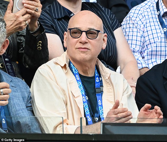 Evan Handler și Christiane Amanpour, vedete din "Sex and the City" și jurnalist premiat CNN, surprinse de față la Australian Open