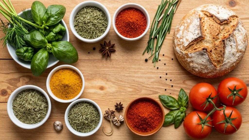 Planificarea unei călătorii culinare cu ingrediente proaspete.