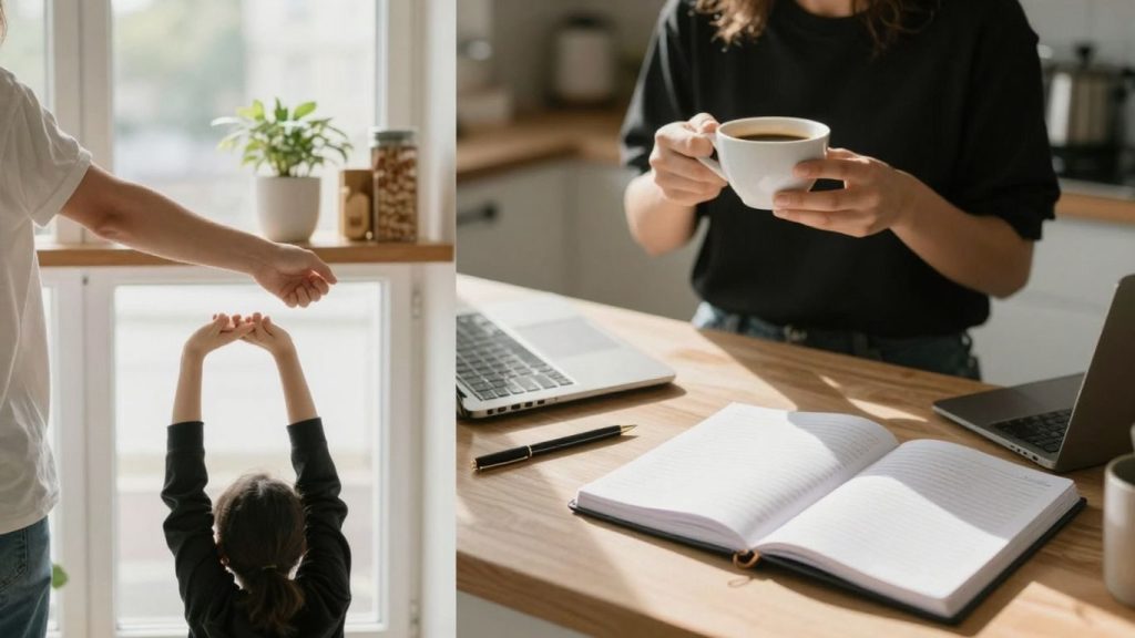 Persoană construind rutine zilnice eficiente și funcționale.