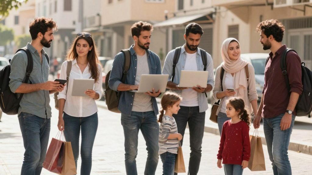 Cetățeni în viața de zi cu zi, afectați de economie.