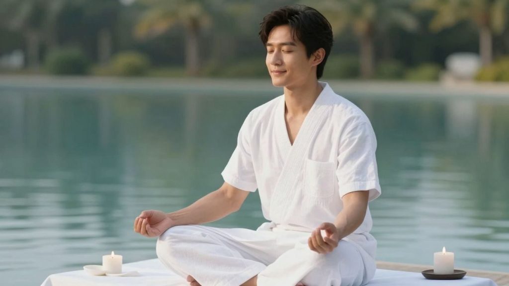 Staruri relaxându-se în natură și spa-uri luxoase.