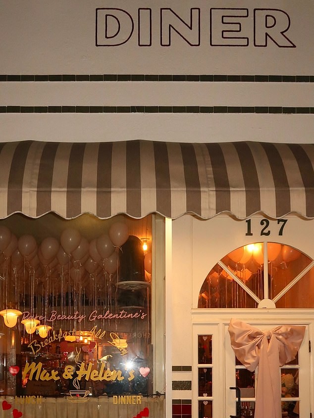 The main Instagram account for Rare Beauty also shared images to reveal the atmosphere and decorations inside the Los Angeles diner
