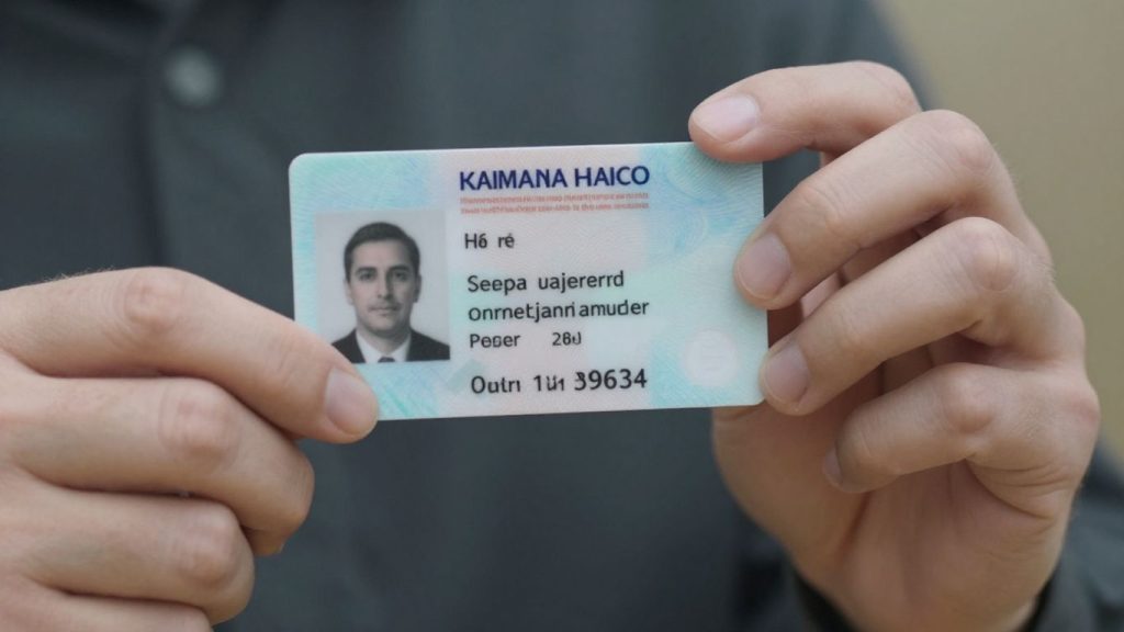 Card de sănătate românesc în mână