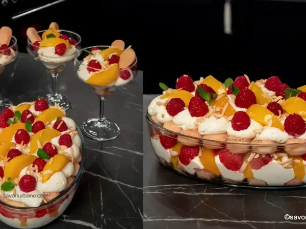 Cheesecake Melba: Delicatețe Fără Coacere cu Piersici, Zmeură și Pișcoturi
