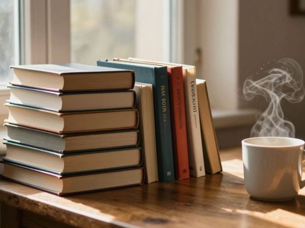 O persoană citind o carte într-o atmosferă caldă.