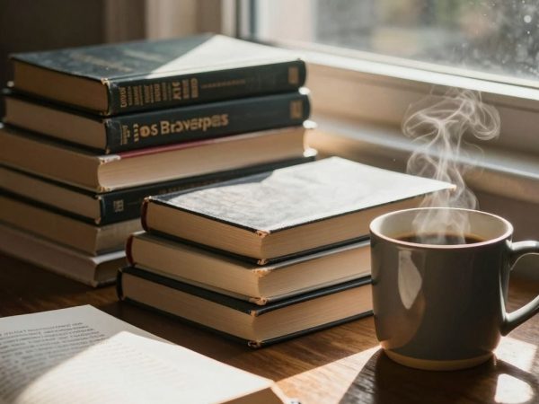 O persoană citind o carte într-o atmosferă caldă.